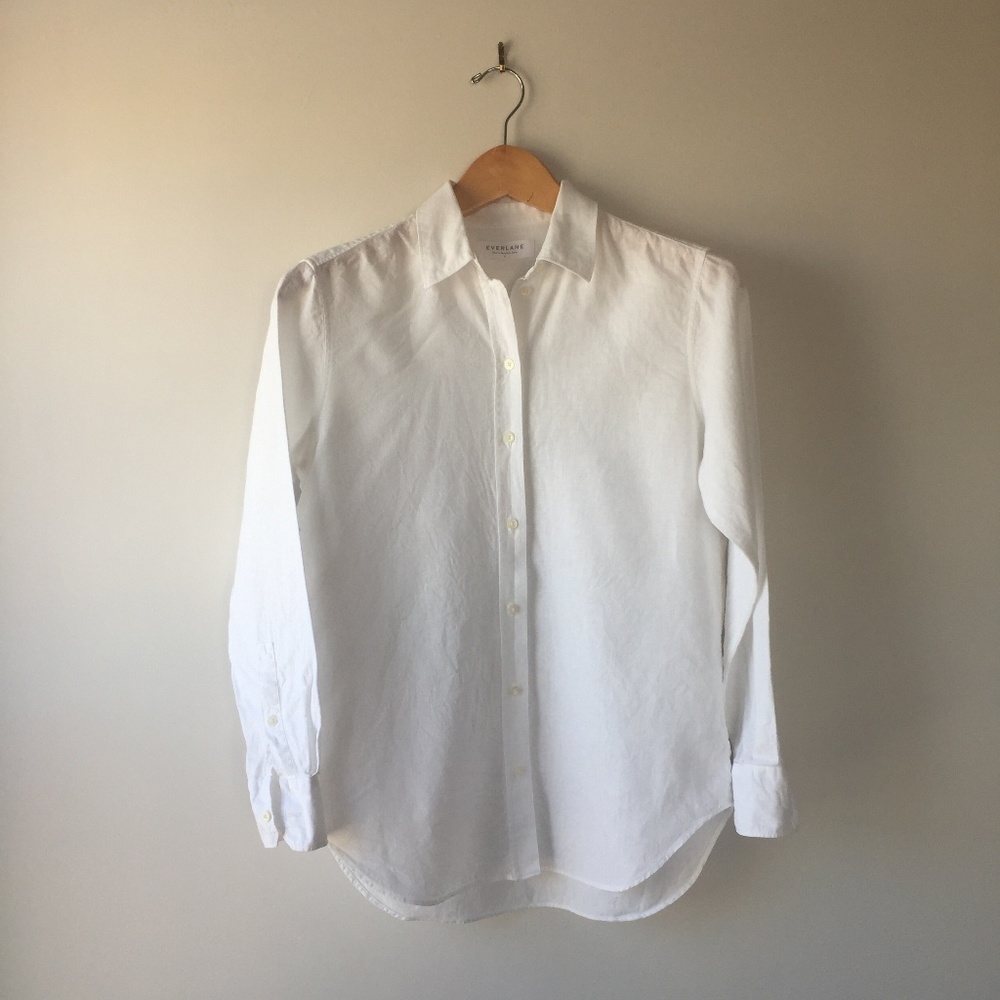 Everlane The Linen Relaxed Shirt White 0